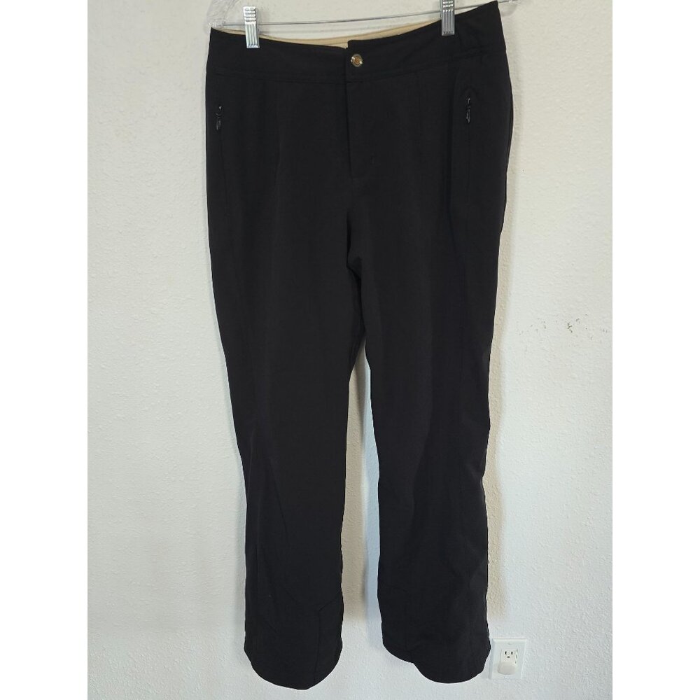 Sunice Black Snow Ski Pants Womens Size 8R  Lined Stretch RN109562